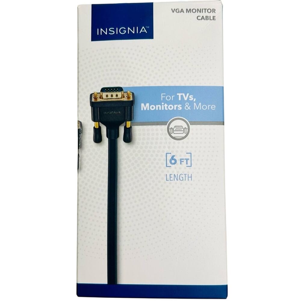 Insignia 6ft VGA Cable Monitor Cable New in Box PC Projector TV